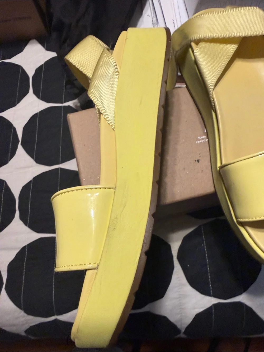 UGG Yellow Double-Strap Slide Sandals